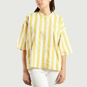 CLOSED - STRIPED BUTTON DOWN SHIRT